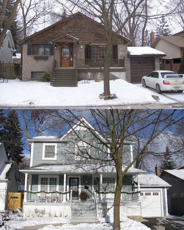 Before and after residential transformation
