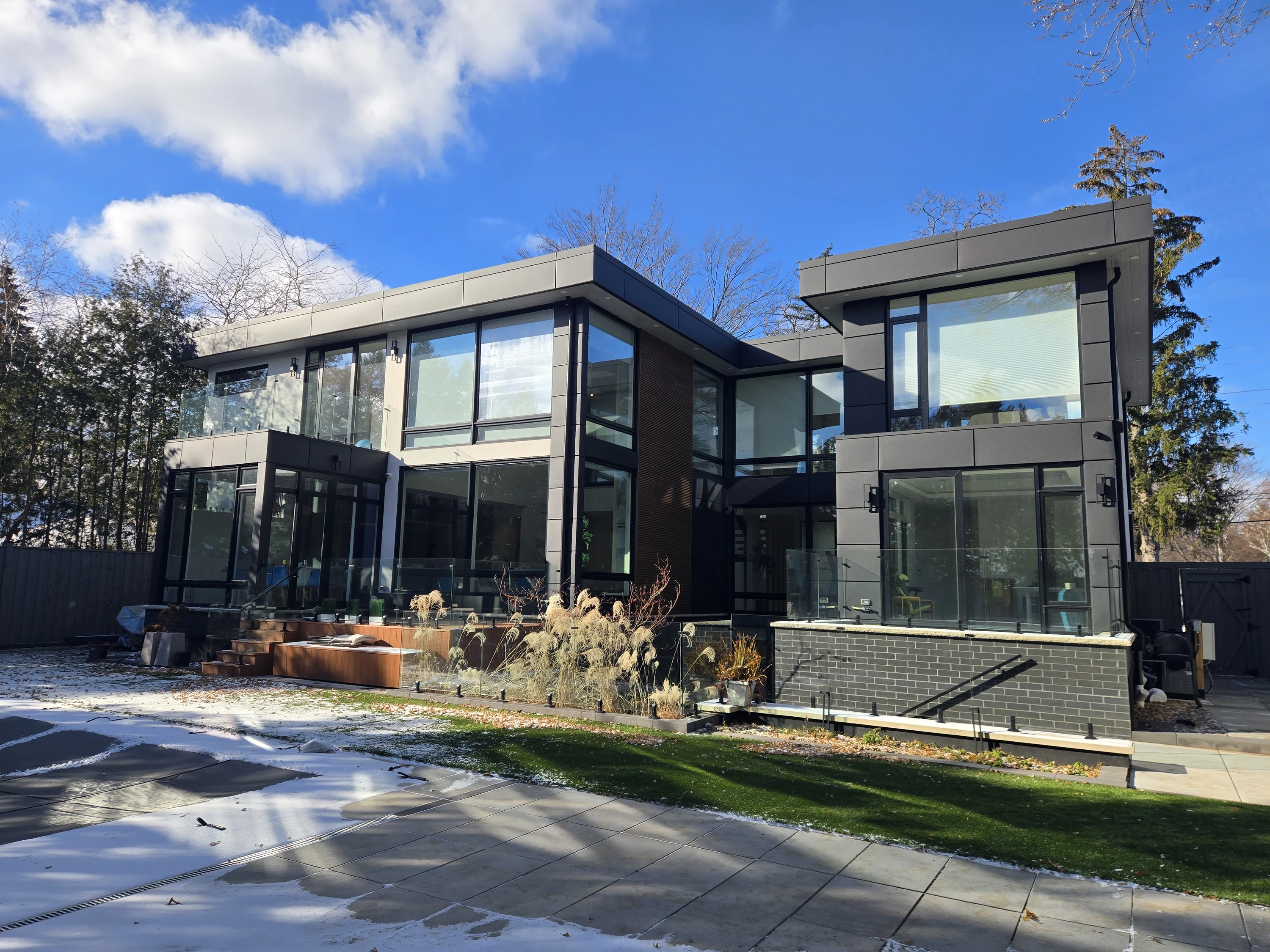 Completed custom home exterior